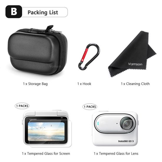 Étui Rigide Navitech Pour Caméra D'action - Compatible Eyes GO 5K/4K - Noir