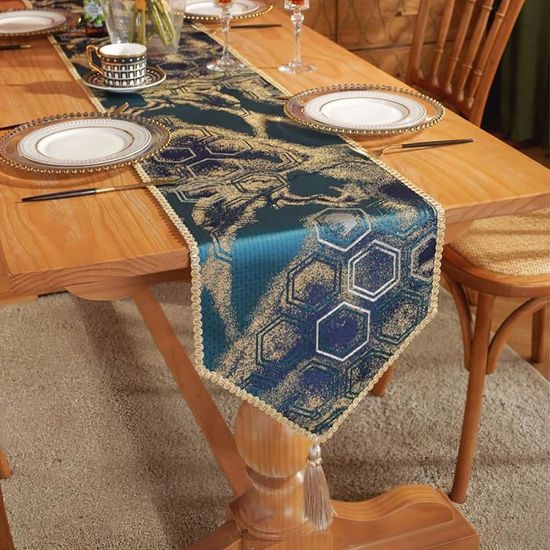 Chemin De Table En Gaze Bleu Pâle 90x300 Cm - Lot De 4, Décoration Bohème Pour Mariage, Baptême, Fête
