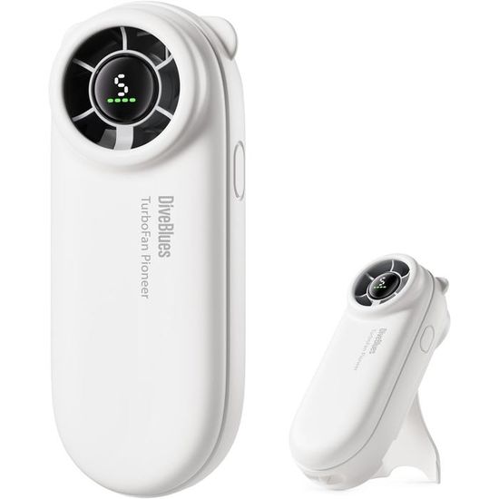 Ventilateur Turbo Portable Haute Vitesse - 52 M/s, LED, Buse Magnétique, Batterie 21700, Protection Surchauffe (Noir)