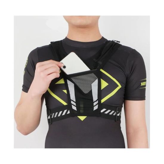 Gilet de course réfléchissant LED avec support pour téléphone