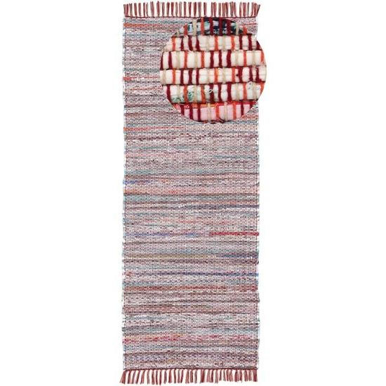 Tapis Kelim Patchwork Tissé Main - 524x88 Cm - Laine 100% - Style Oriental - Neuf Avec étiquettes