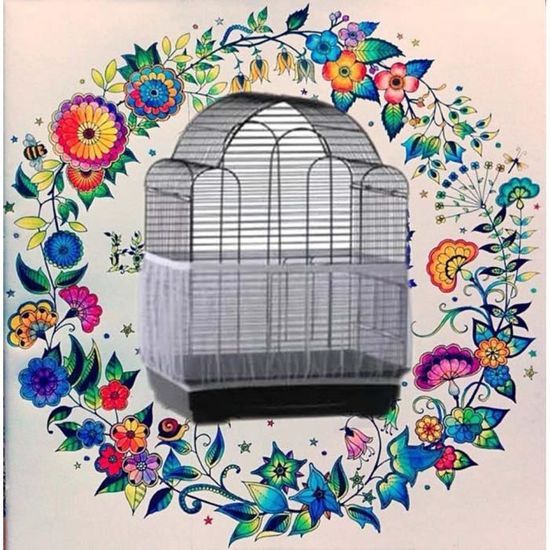 Morza Cage à Oiseaux Couverture Mesh récepteur semences Garde doiseaux Parrot Couverture Nettoyage Facile Oiseau Cage Ombre Tissu Shell 