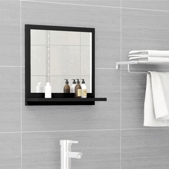 Nouveauté!Miroir Décoratif - Miroir Attrayante salon de salle de bain Noir 40x10,5x37 cm Aggloméré841