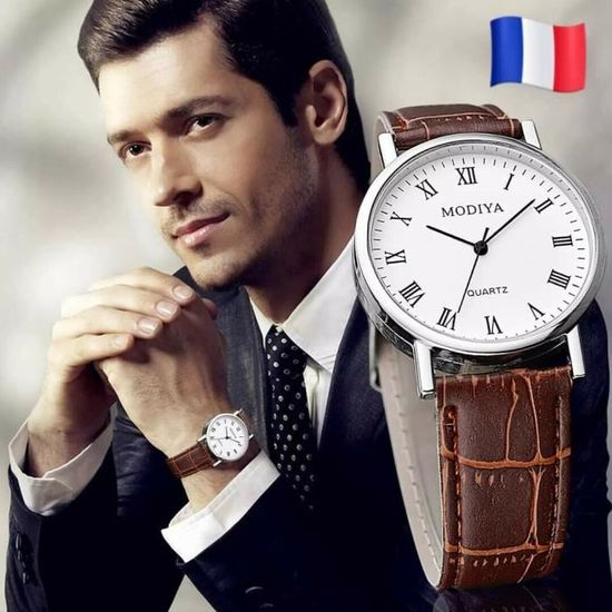 Montre homme on sale marron