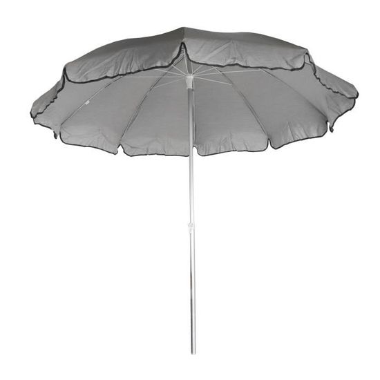Parasol de Jardin - CHILLVERT - Pacific Aluminium - Ø240 cm - Gris Clair
