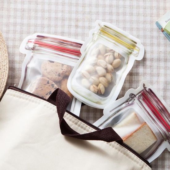 Sacs De Rangement Transparents Avec Zip - Plastique Réutilisable Pour Emballage étanche