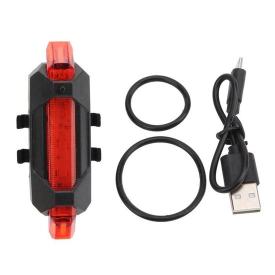 Lot de 1 feux arrière de vélo, rechargeables par USB, LED