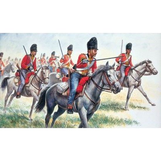 Figurines de Cavalerie lourde britannique ITALERI - 18 figurines avec chevaux