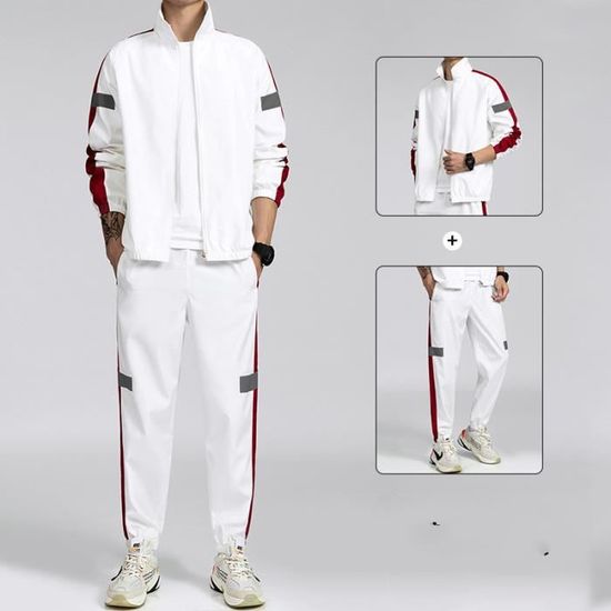 Survêtement Homme 2 Pièces - Sweat à Capuche + Pantalon Jogging, Style Streetwear Décontracté - 9