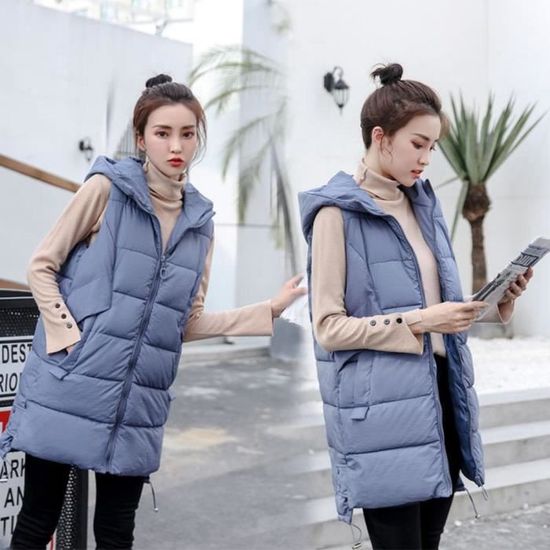 Gilet long coton femme 2025