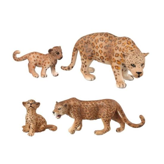 4PCS modèle animal simulé artisanat léopard réaliste pour magasin d'école de dortoir   STATUE - STATUETTE