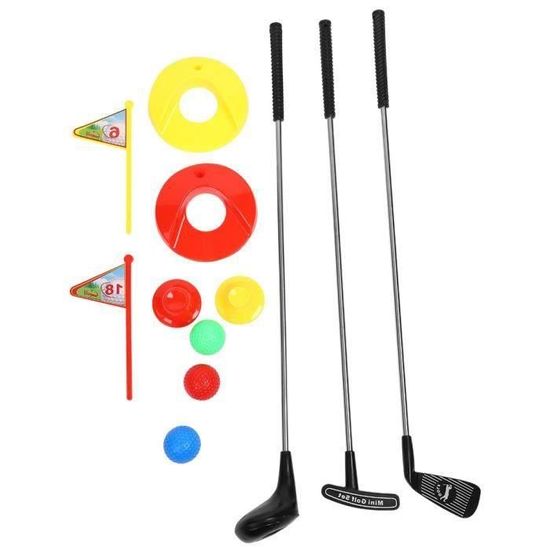 sunbuy-Ensemble de Jouets de Clubs de Golf Portable Enfants coloré Club de Golf Ensemble Jouet Balls Kids Golf Sport Jouets pour