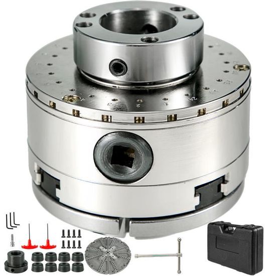 Mandrin 4 Mâchoires Auto-centrant VEVOR 250 Mm - Pour Tour à Bois Et Métal - Neuf
