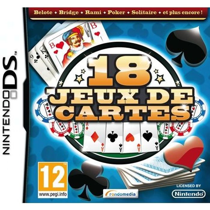 18 JEUX DE CARTES / Jeu console DS