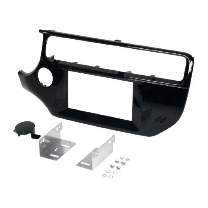 Facade autoradio 2DIN Kia Rio ap14 - Noir brillant - ADNAuto