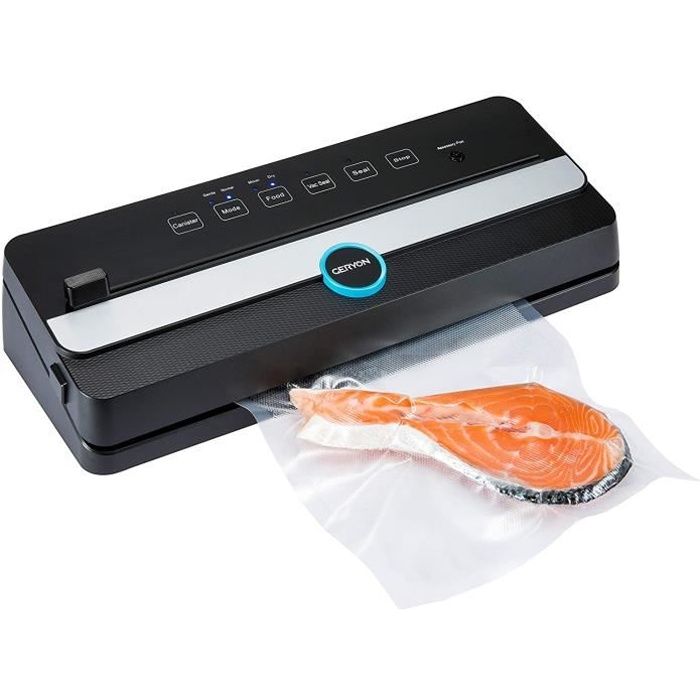 Machine sous Vide Automatique, GERYON E2901-M Appareil de Mise sous Vide Alimentaire avec Coupeur LED Indicateur Scelleuse Emballeus