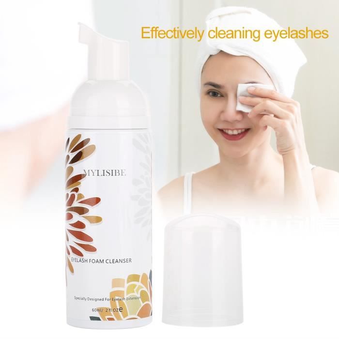Nettoyant moussant extension des cils, Outil de shampooing nettoyant cils extension de cils professionnel-SEC