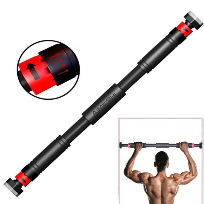 Barre de Traction pour Porte Murale 67-93cm Pull up Bar Equipement de Fitness à domicile Entraîneur pour Abdominaux, Dos et Triceps