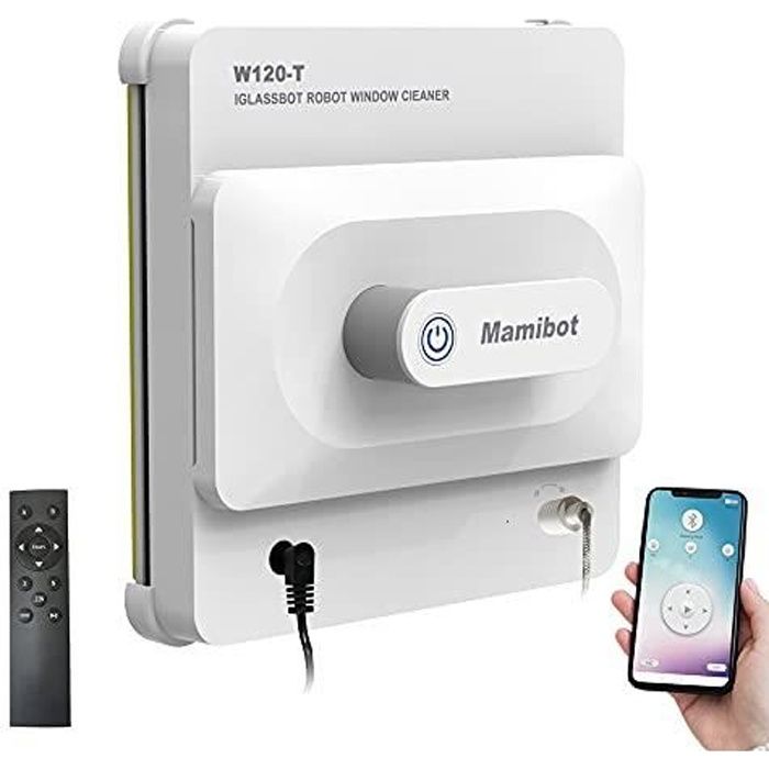 Mamibot - Aspirateur robot Nettoyeur de Robot Nettoyeur de Vitres W120-T Robot Nettoyeur Automatique avec Laveuse Robotique