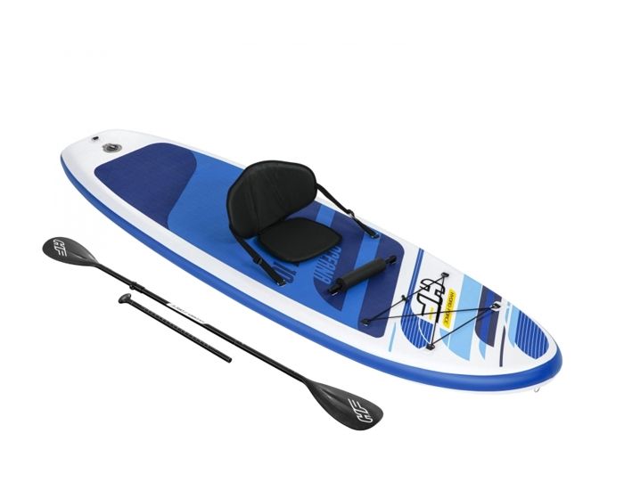 Planche Paddle Surf Gonflable Bestway Hydro-Force Surf Oceana Convertible 305x84x12 cm Pagaie Double, Siège, Pompe et Sac de Voyage