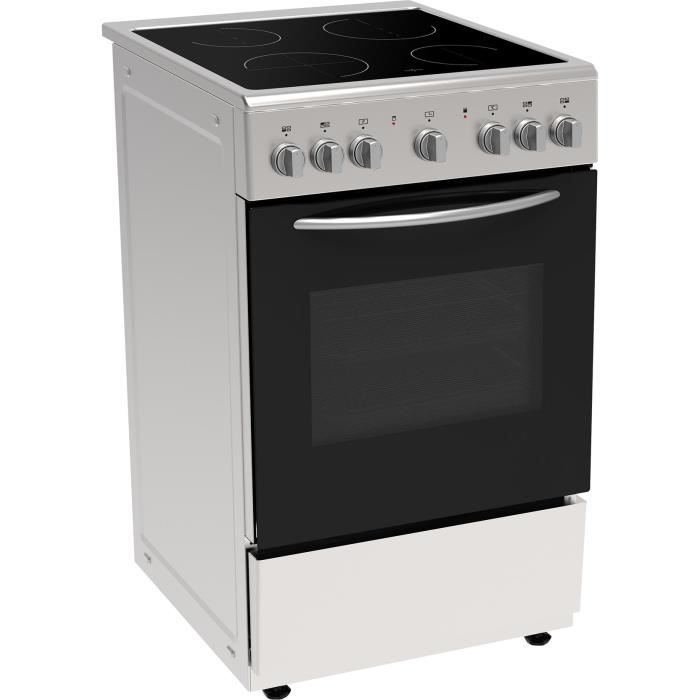 Brandy Best CVE50IX Cuisinière 50x60cm vitrocéramique inox avec minuterie