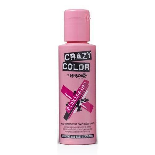 Crazy Color Semi Permanent Hair Color Cream Pinkissimo No42 338 Fl Oz 4 Count