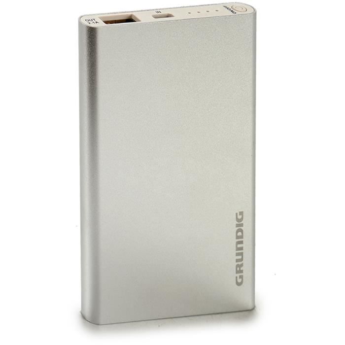 Grundig powerbank 4000 mAh 11 cm argent