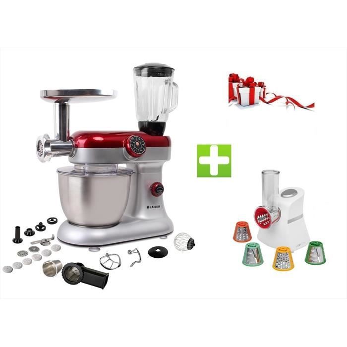 Le Pack Robot Pétrin Pâtisser Multifonctions Kitchen Mix KM284MEX Professional - Kit Tranchoir-Râpe + Magic Hachoir Multi Express