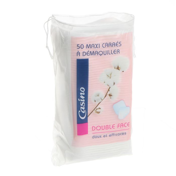 CASINO Maxi Carrés à démaquiller - 50 pièce