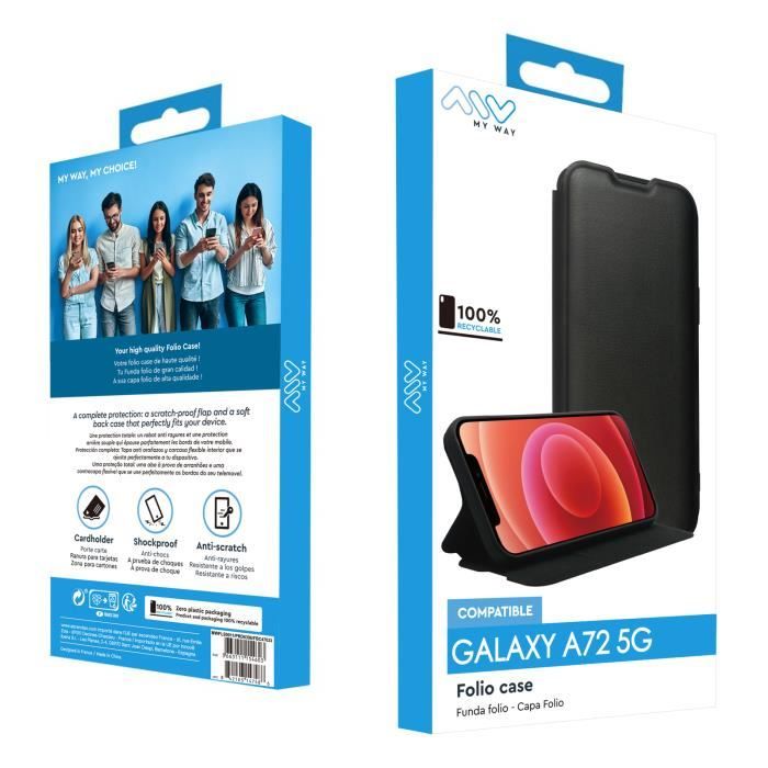 MYWAY Folio stand pour Samsung Galaxy A72 5G