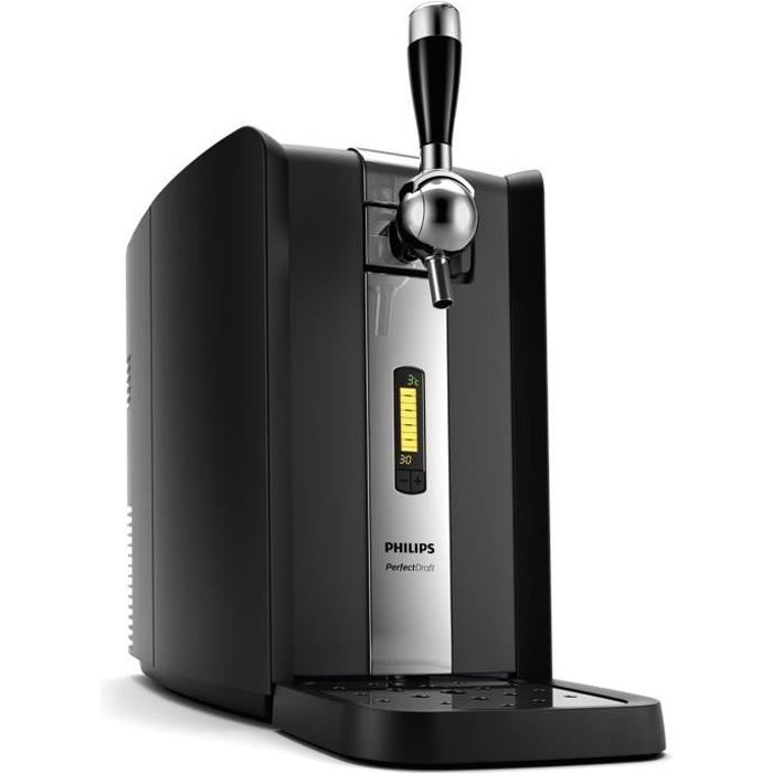 PHILIPS HD3720/25 - Tireuse à bière Perfect Draft - Ecran LCD - Fûts de 6 L - 70 W - 1,5 bars - Noir