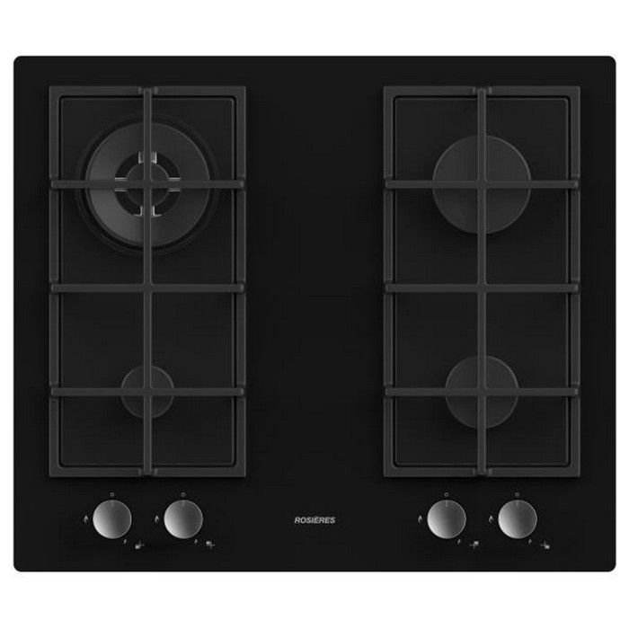rosieres - table de cuisson gaz 60cm 4 feux noir - rvg6br4sb