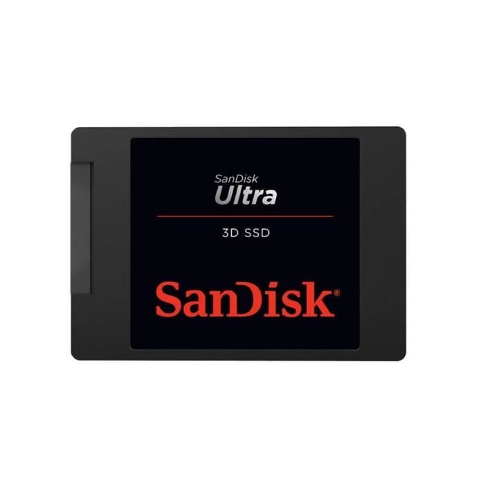 Disque SSD Sata III SanDisk Ultra 3D 2To, 2,5 pouces avec une vitesse de lecture allant jusqu'à 560 Mo/s (SDSSDH3-2T00-G25)