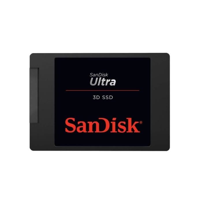 Disque SSD Sata III SanDisk Ultra 3D 2To, 2,5 pouces avec une vitesse de lecture allant jusqu'à 560 Mo/s (SDSSDH3-2T00-G25)