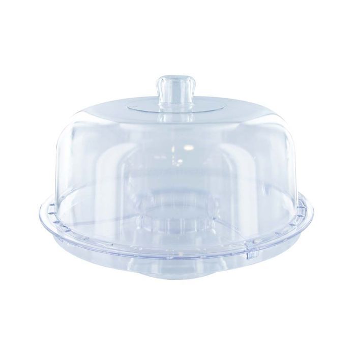 Home Deco Factory KA1101 Présentoir alimentaire multifonctions 4 en 1 Plateau avec Pied amovible ou ramequin et Cloche ou saladier T