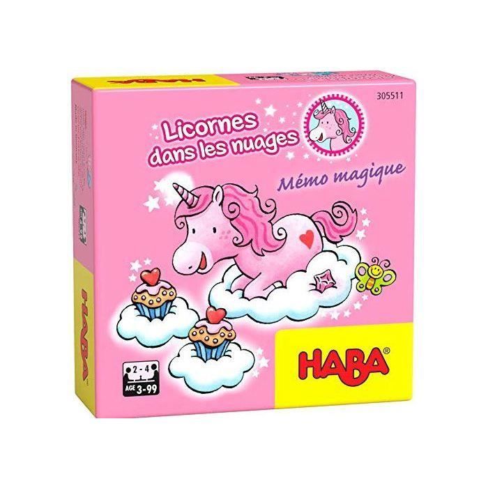 HABA- Licornes dans Les Nuages - Mémo Magique, 305511