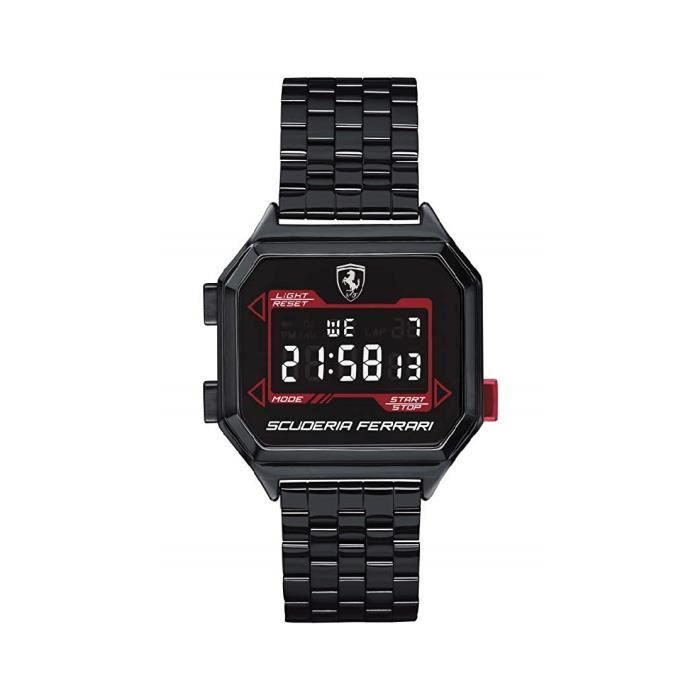 Scuderia Ferrari Homme Digital Quartz Montre avec Bracelet en Acier Inoxydable 0830704 81