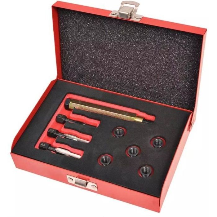 HAO Outils de garage Outils à main Kit réparation bougie de préchauffage 9 pcs M8x1,0 mm 9406522011011
