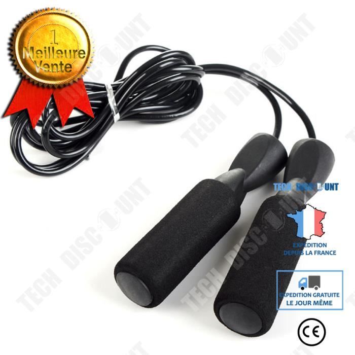 TD® Corde à sauter cordes à sauter enfants Sport exercice vitesse gymnase maison Fitness Équipement de fitness- Black