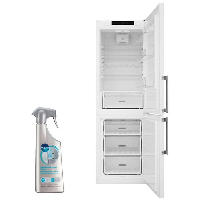 WHIRLPOOL réfrigérateur frigo combiné blanc 339L Froid brassé Less Frost