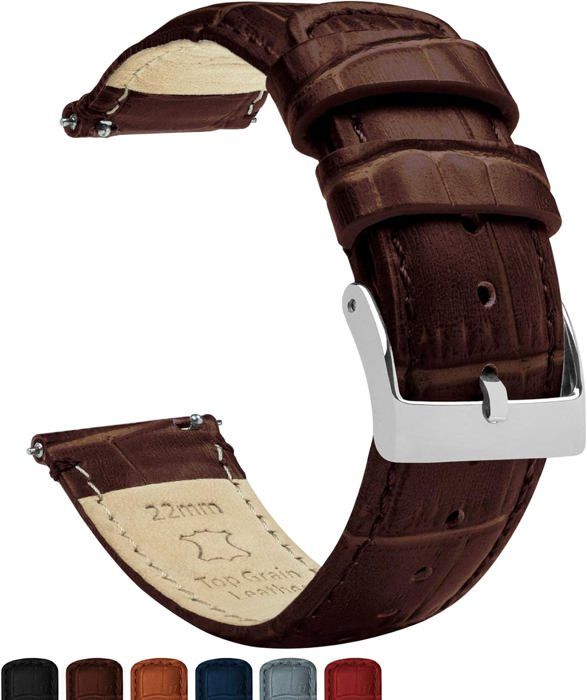 Montre Femme Timex Easton Avenue – Bracelet Cuir Marron Motif Croco, Boîte Ouverte