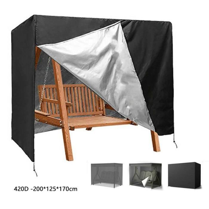 Housse De Protection Pour Meubles De Jardin, Bâche De Protection Oxford 420D, Convient Pour Chaise Longue De Balcon, Chaise Longue En Rotin, Résistant Aux Intempéries (220 X 80 X 80 Cm