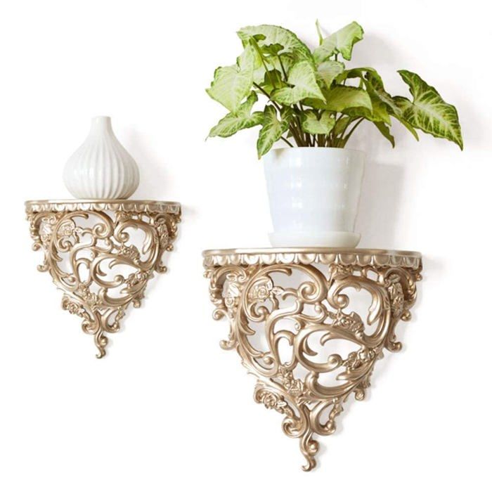 Étagères flottantes étagère murale suspendue étagère de rangement étagère creuse de style européen pour décoration murale