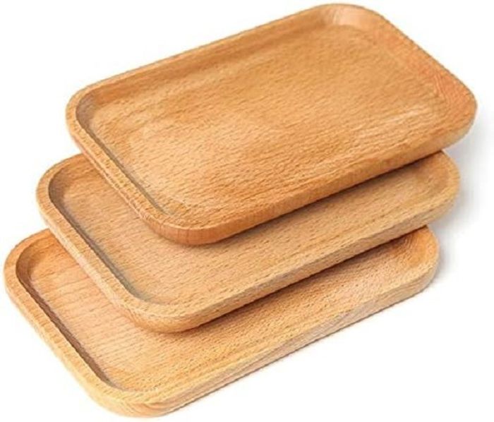 3 pièces Plateau en bois de hêtre plateau de petit-déjeuner en bois assiette de service rectangulaire élégante 20*13*1.5 cm 3 pièces Plateau en bois de hêtre plateau de petit-déjeuner en bois assiette de service rectangulaire élégante 20*13*1.5 cm