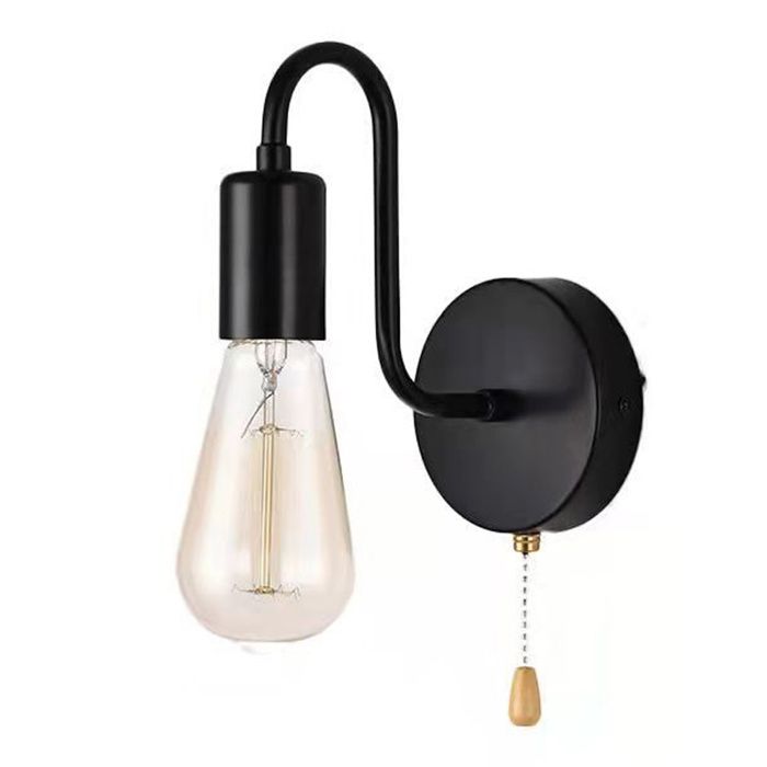 Applique murale vintage E27 à douille standard applique murale dintérieur lampe industrielle rétro en métal avec interrupteur po