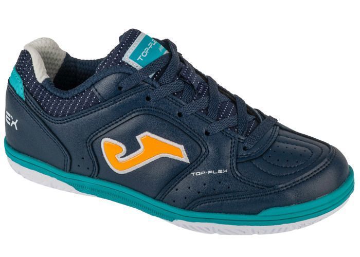 Chaussures de foot en salle pour un garçon - Bleu marine - Joma Top Flex Jr 25 TPJS IN Chaussures de foot en salle pour un garçon - Bleu marine - Joma Top Flex Jr 25 TPJS IN