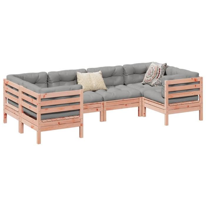 VIDAXL Salon de jardin 6 pcs Bois massif - vue 2