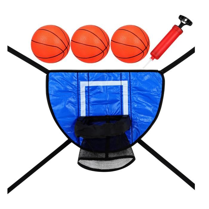 Panier De Basket Pour Trampoline Mini – Ensemble Complet Avec Ballon, Pompe Et Fixation Facile Pour Enfants