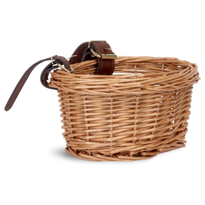 Mini Panier Vélo Enfant En Osier Tressé - Sangle Cuir Réglable, Léger, Résistant, Pour Filles Et Garçons - 6