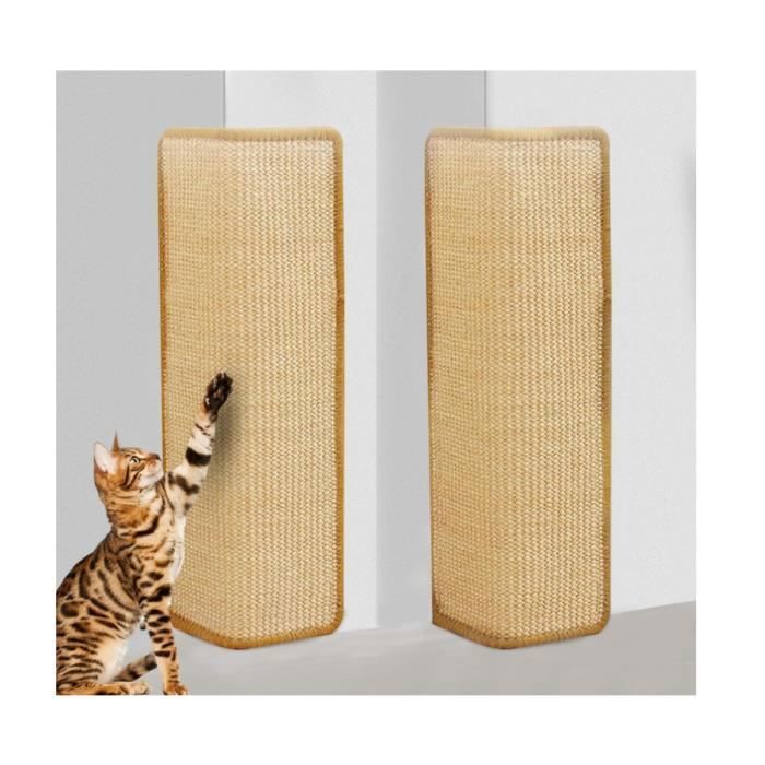 Comparer les prix de Tapis à gratter - Lot de 2 - Sisal - 50 x 25 cm - Antidérapant - Protection meubles Beige Multicolore GRIFFOIR
